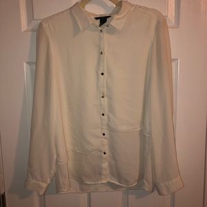 White Button down Blouse